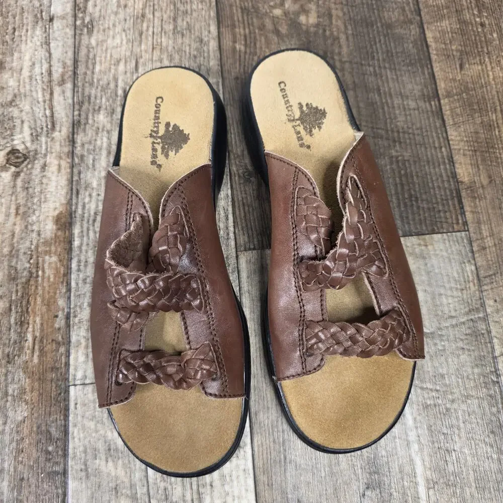 Vintage leather woven